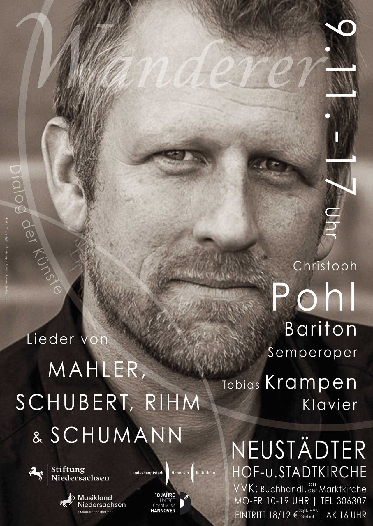 Plakat für Konzert mit Christoph Pohl am 9. November 2025 Plakat für Konzert mit Christoph Pohl am 9. November 2025