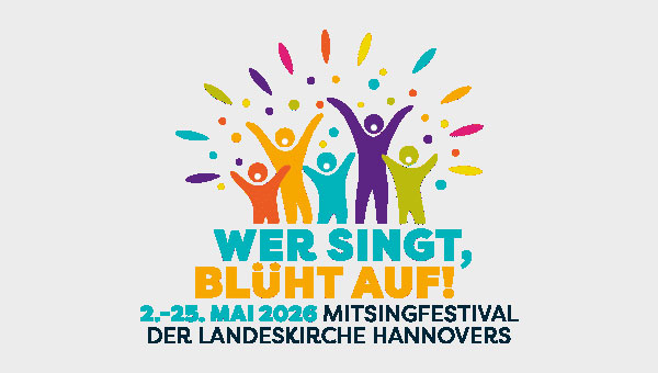 Grafik zum Mitsingfestival „Wer singt, blüht auf!“ vom 2. bis 25 Mai 2026