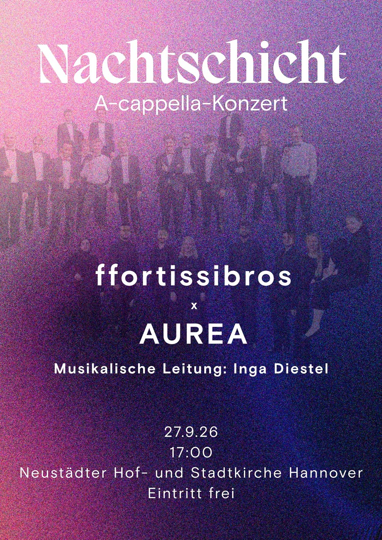 Konzert vom Männerkammerchor ffortissibros am 27.09.2026 Plakat für das Konzert vom Männerkammerchor ffortissibros am 27.09.2026