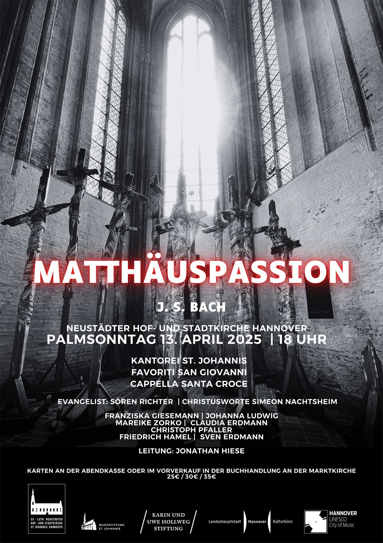Plakat für die Matthäuspassion 2025
