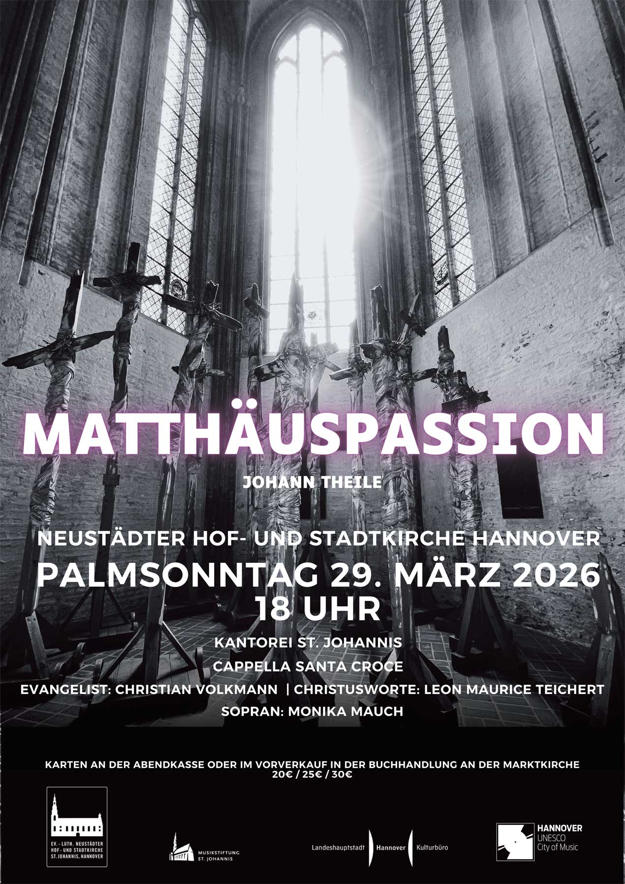 Matthäus Passion am 29. März 2026 Plakat zur Matthäus Passion am 29. März 2026