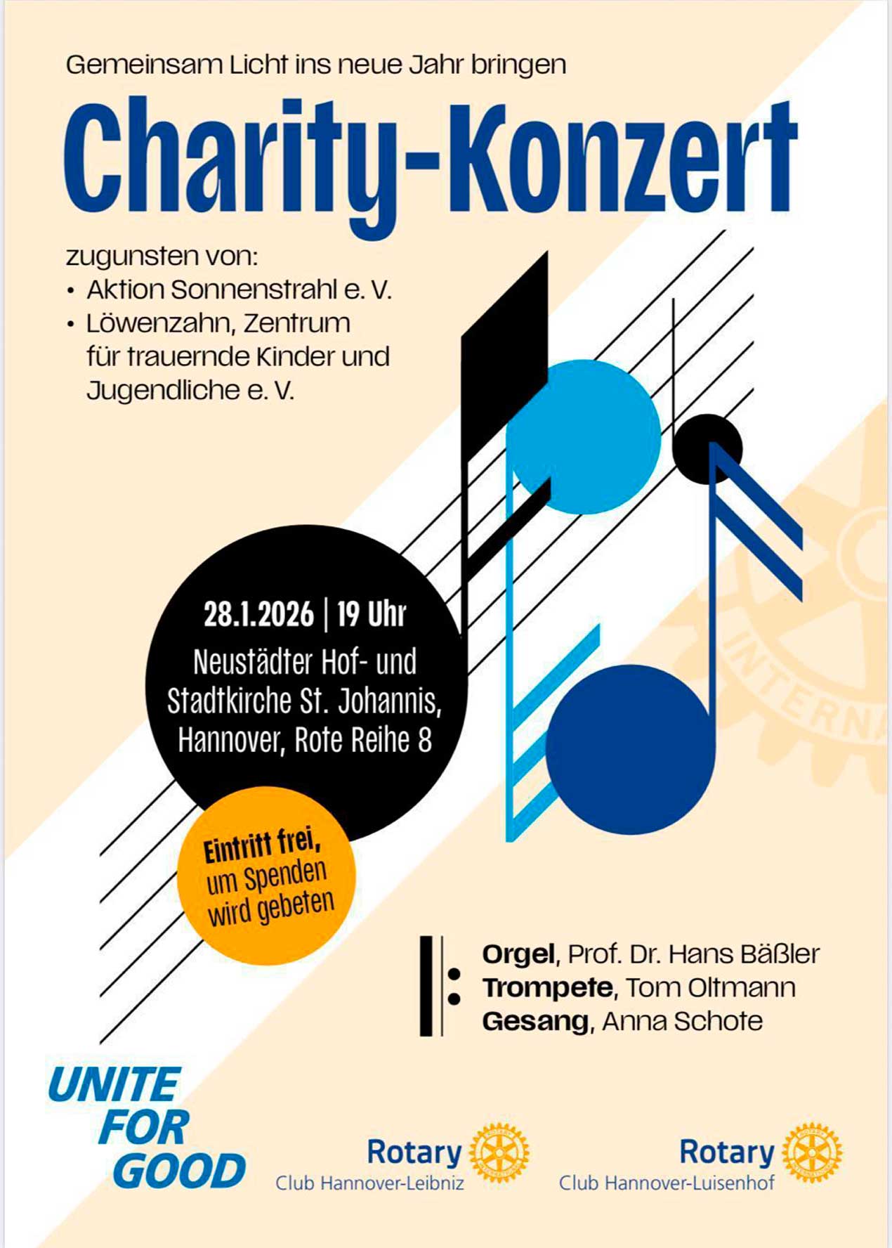 Plakat zum Charity-Konzert am 28. Januar 2026