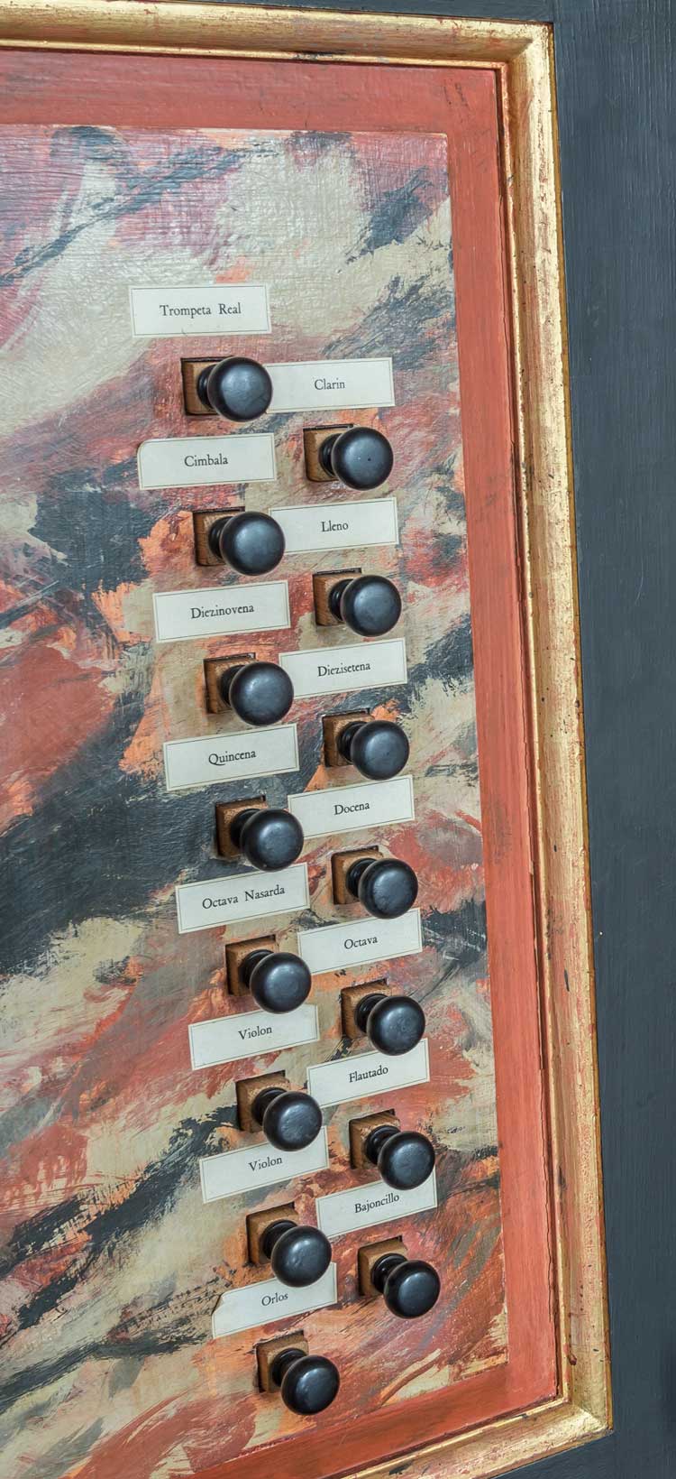Disposition der Spanischen Orgel